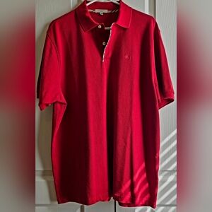 Burberry London Men's XL Polo in Vibrant Red
